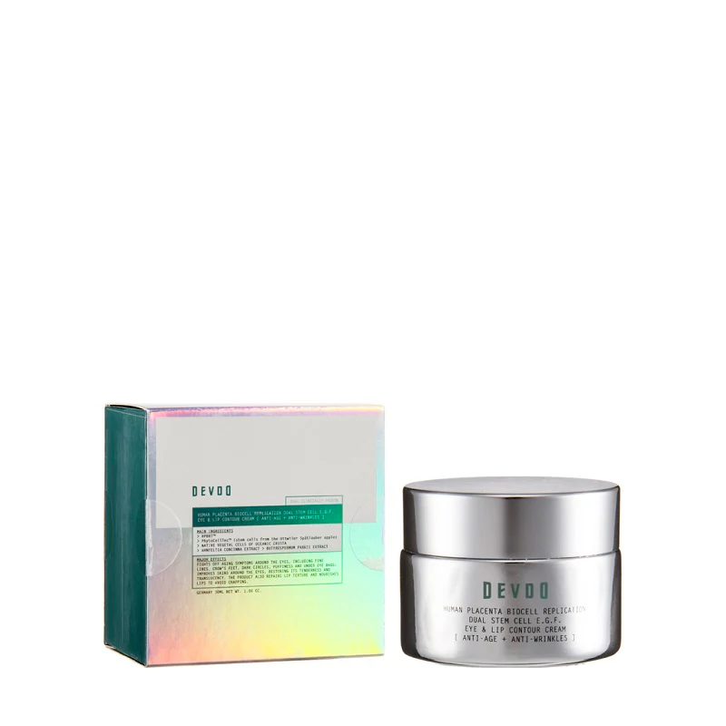 Devdo Human Placenta Biocell Replication + Dual Stem Cell Eye & Lip Contour Cream 30ML
