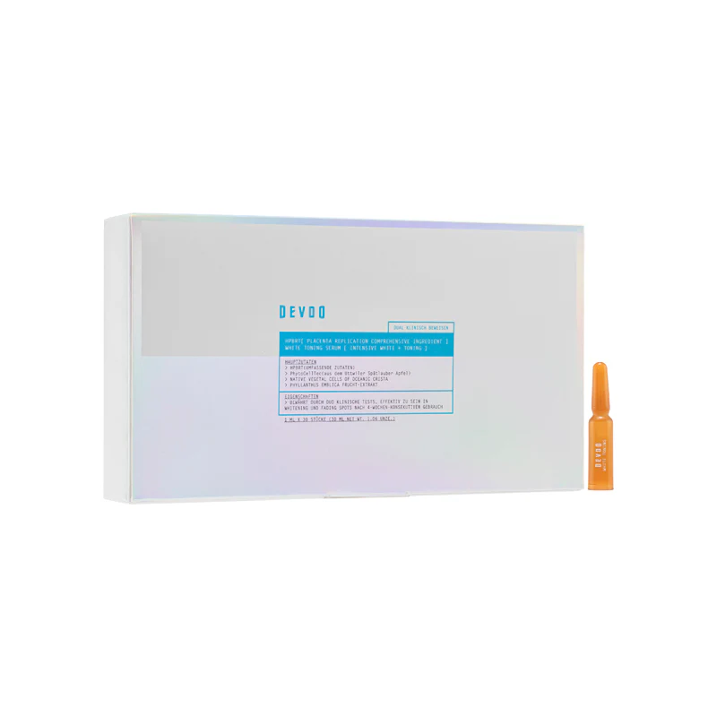 Devdo Human Placenta Biocell Replication + Dual Stem Cell White Toning Serum Treatment 30PCS