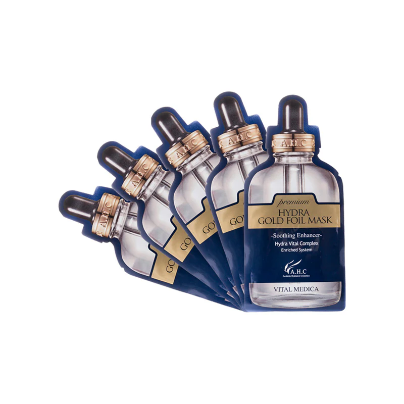 A.H.C Premium Hydra Gold Foil Mask 5 piece