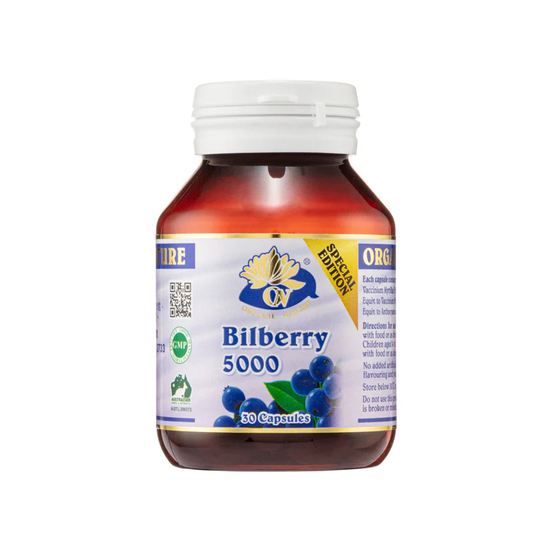 Organic Nature Bilberry 5000Mg 30 Capsules - Image 2