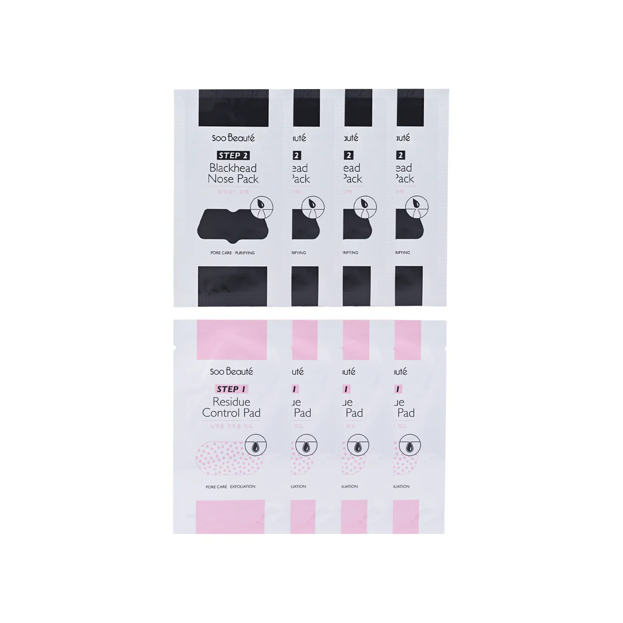 Soo Beaute Charcoal Blackhead Removing Kit 4PairS - Image 5