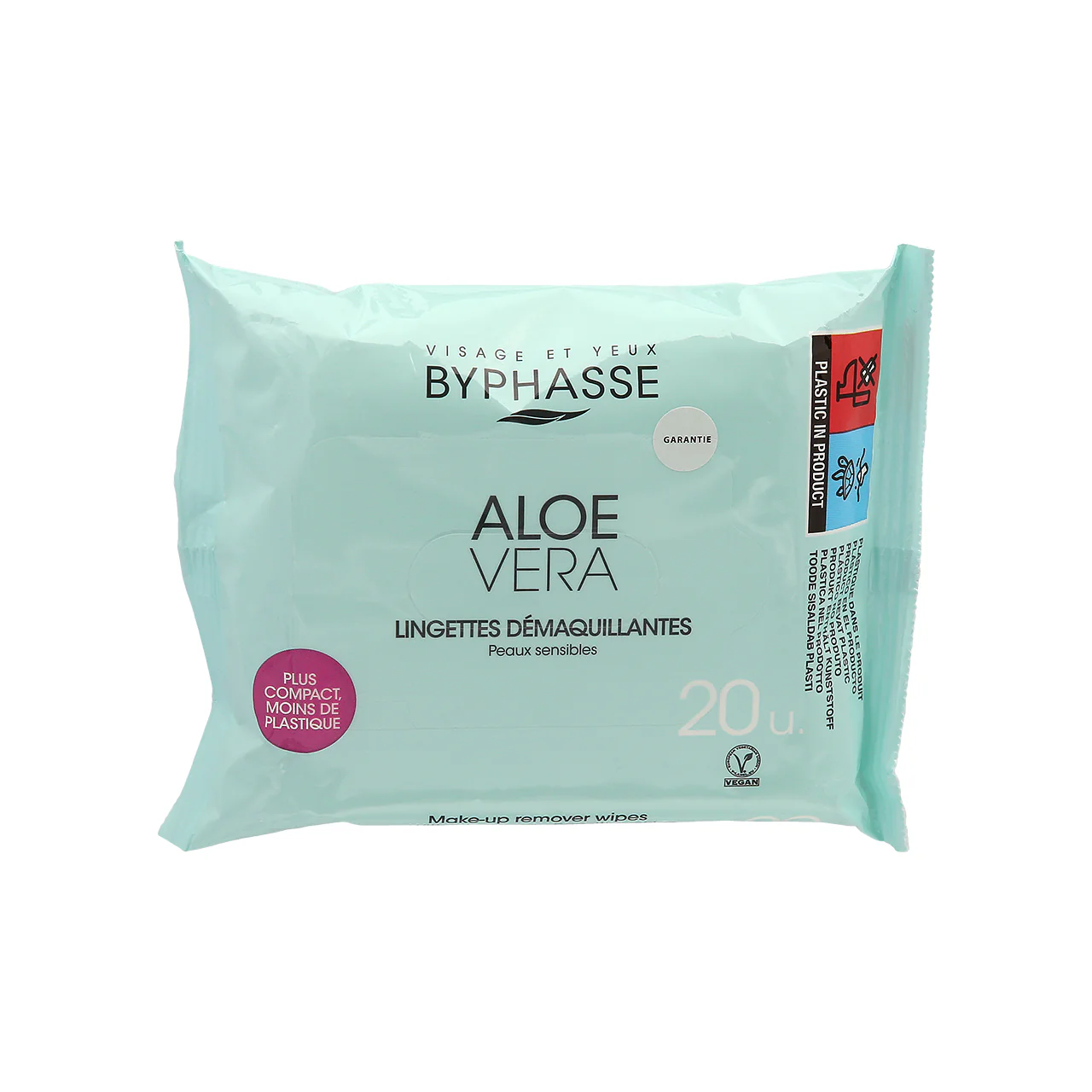 Byphasse Aloe Vera Make-Up Remover Wip 20pcs