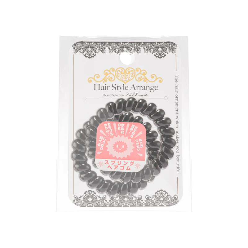 Guppy Spring Hair Gum Black 2PCS