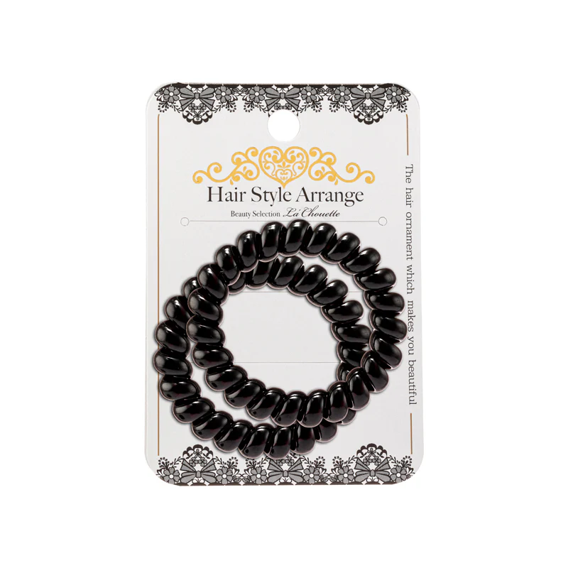 Guppy Spring Hair Gum Black 2PCS - Image 2