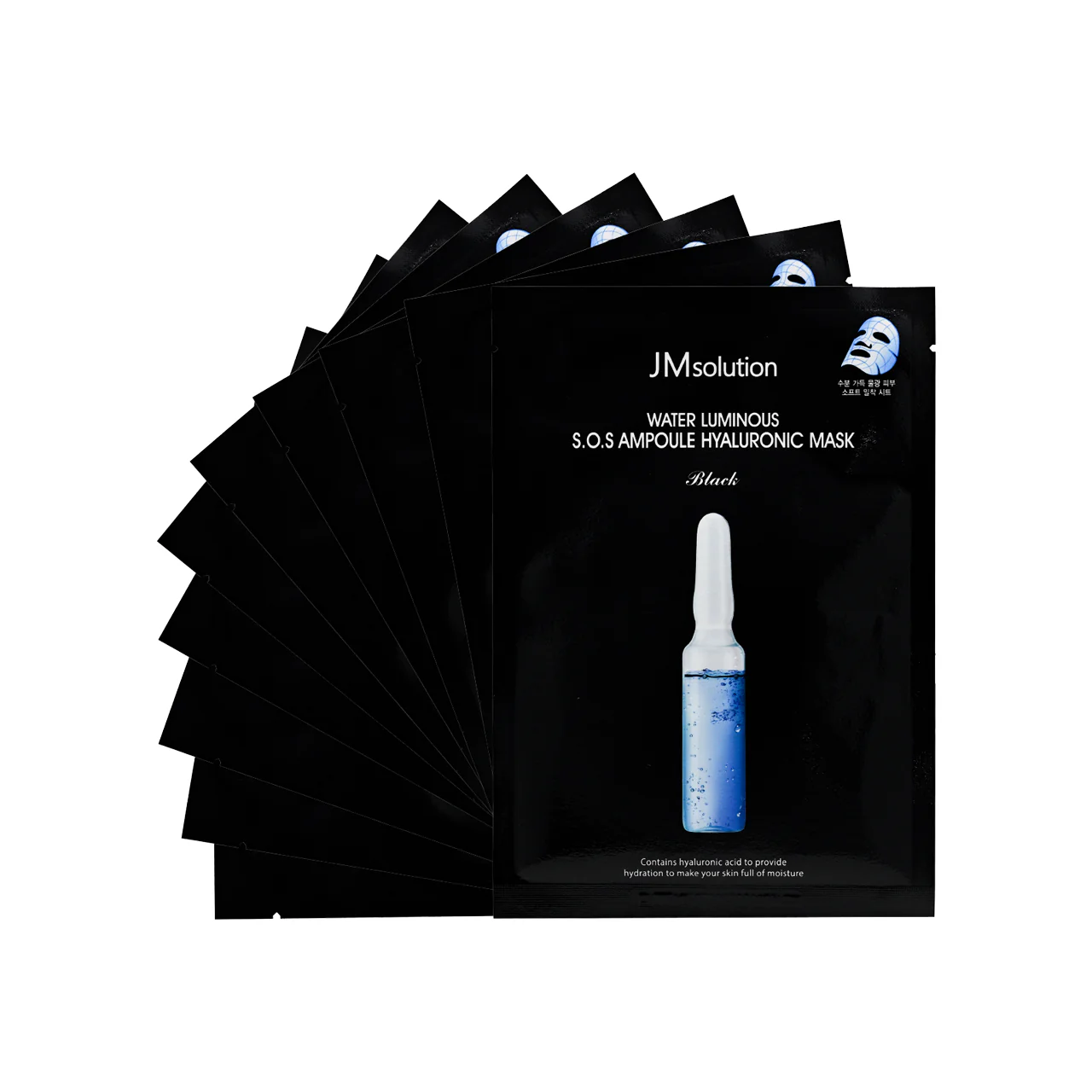 JMsolution Water Luminous S.O.S. Ampoule Hyaluronic Mask 30ml x 10pcs - Image 5
