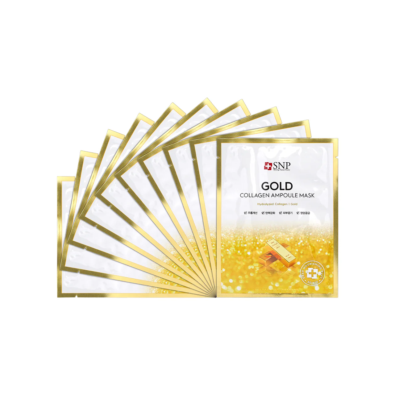 SNP Gold Collagen Ampoule Mask 10pcs - Image 5