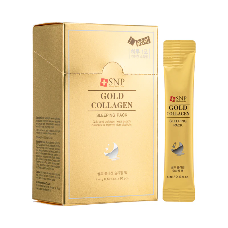 SNP Gold Collagen Sleeping Pack 4MLX20 Packs - Image 4
