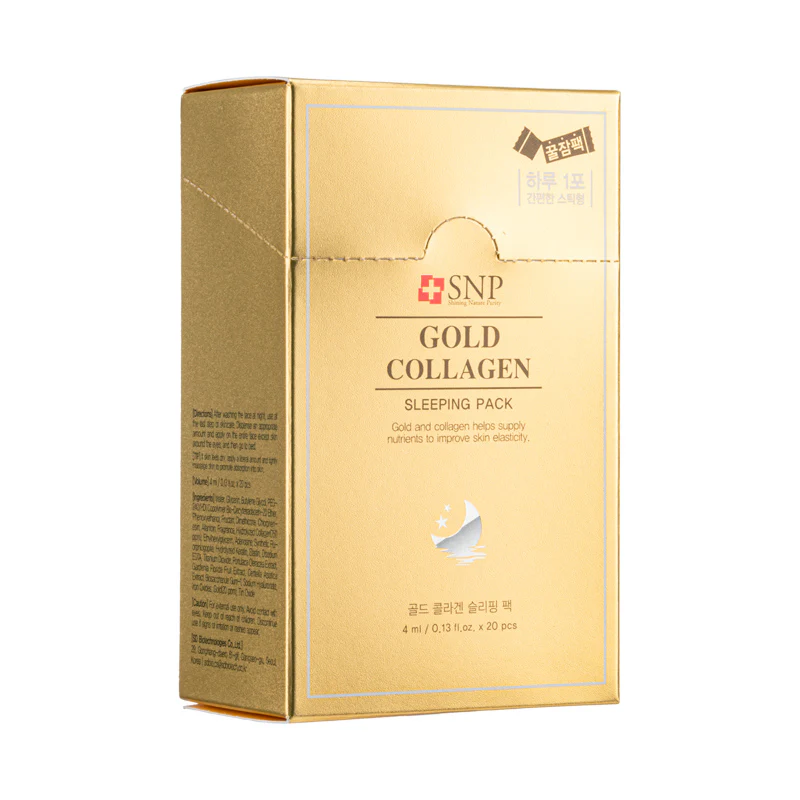 SNP Gold Collagen Sleeping Pack 4MLX20 Packs - Image 5