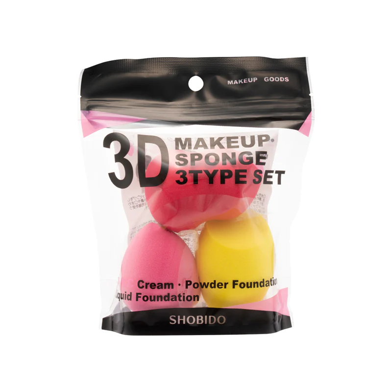 SHOBIDO 3D Make Up Sponge Set 3pcs