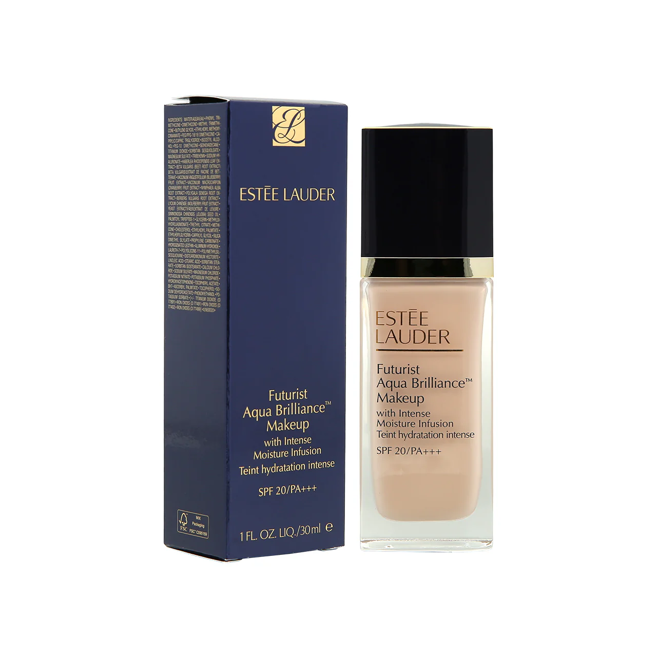 Estee Lauder Futurist Aqua Brilliance Makeup with Intense Moisture Infusion SPF 20(#1C0) 30ml
