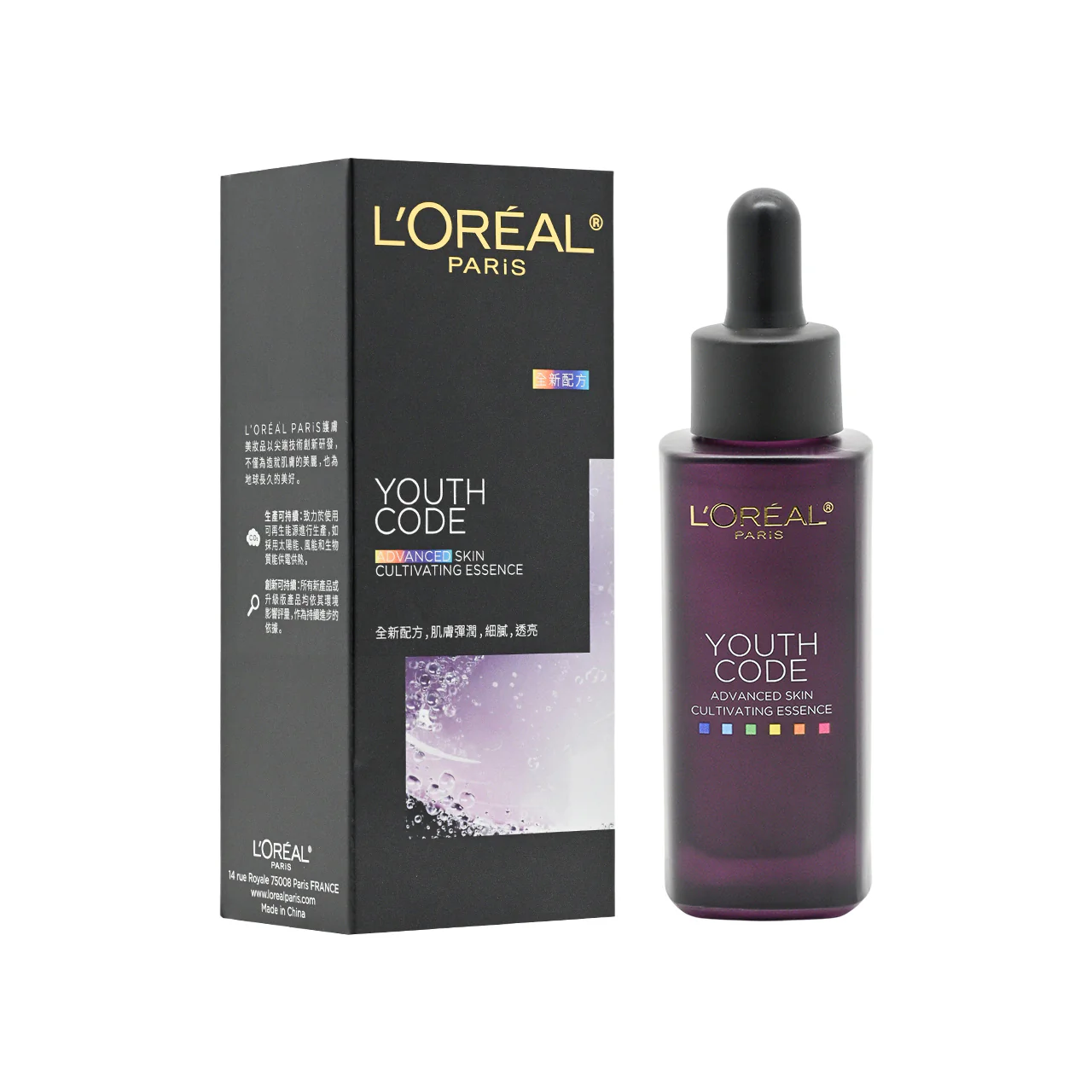 L'oreal Paris Youth Code Advanced Skin Cultivating Essence 4th Generation Black Essence 30ml