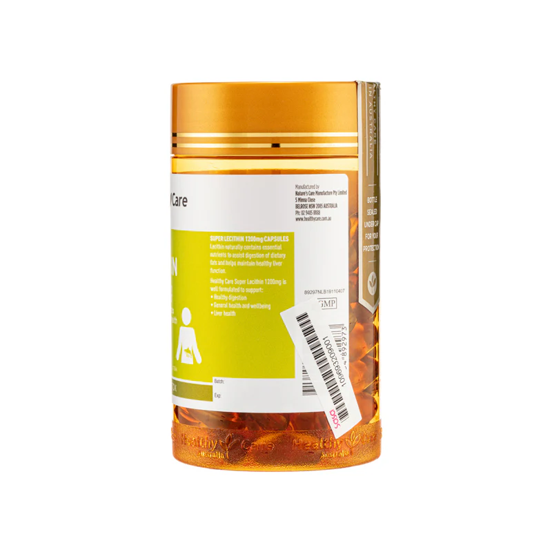 Healthy Care Lecithin 1200 100 Capsules - Image 2