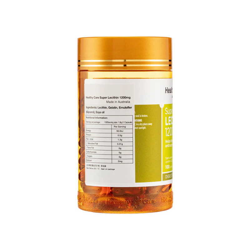 Healthy Care Lecithin 1200 100 Capsules - Image 4