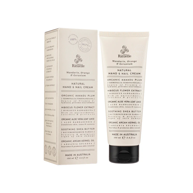 Urban Rituelle Mandarin, Orange & Geranium Natural Hand & Nail Cream 100ML