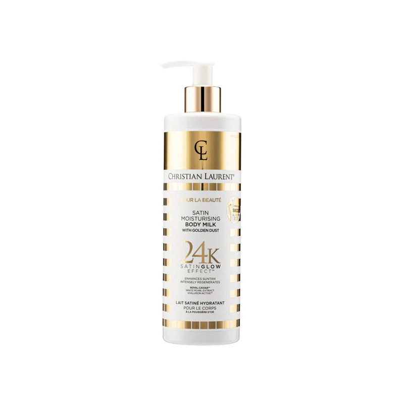 Christian Laurent Satin Moisturizing Body Milk With Golden Dust 350ML
