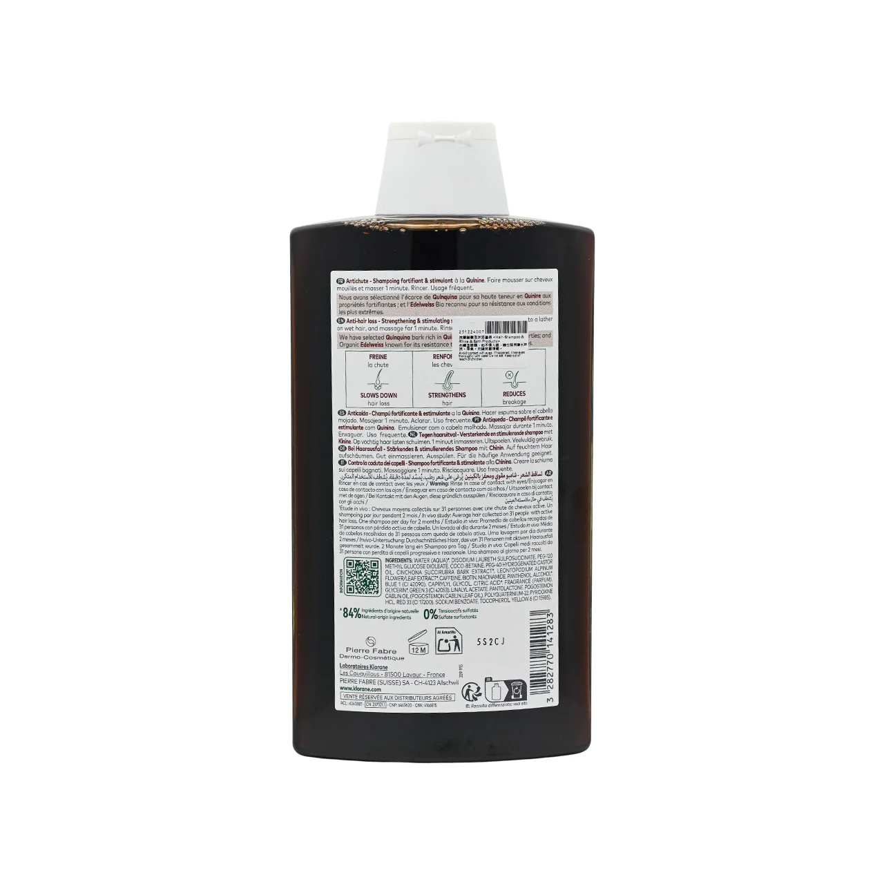 Klorane Shampoo With Quinine & Organic Edelweiss 400ML - Image 3