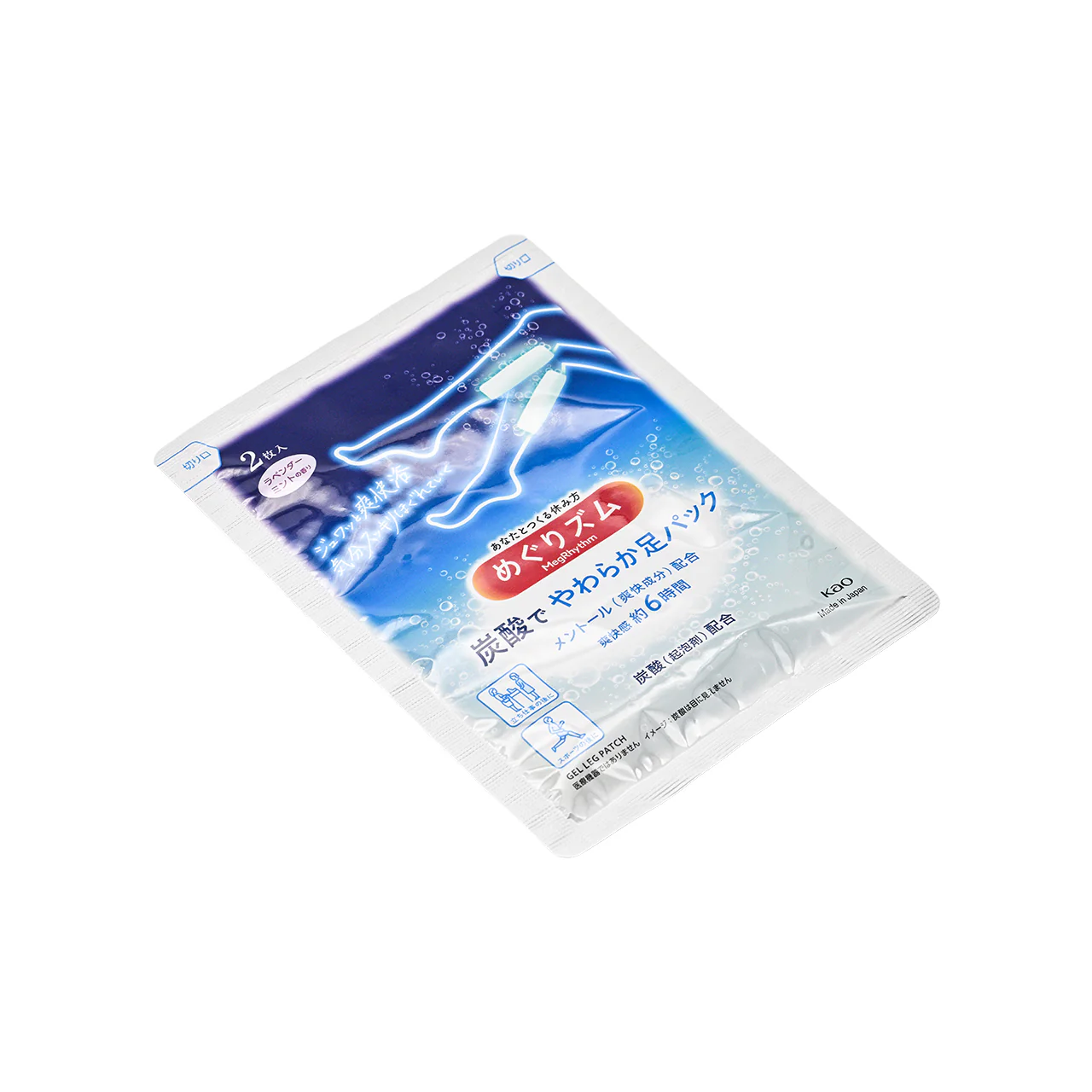 MegRhythm Carbonated Gel Cool Leg Patch 6pcs - Image 4
