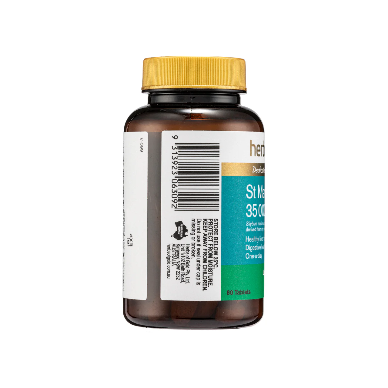Herbs of Gold St Mary's Thistle 35000mg 60 Tablets - Image 3