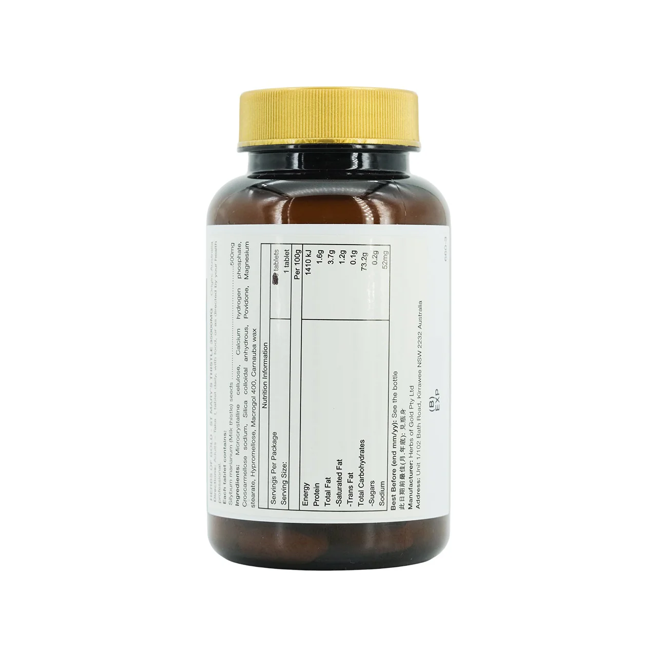 Herbs of Gold St Mary's Thistle 35000mg 60 Tablets - Image 6
