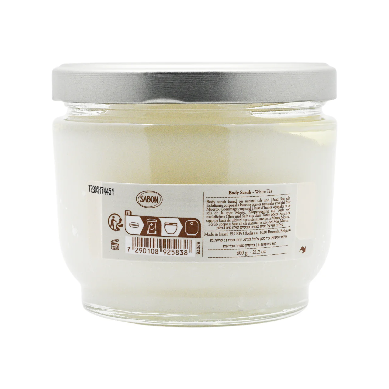 Sabon White Tea Body Scrub 600g - Image 2