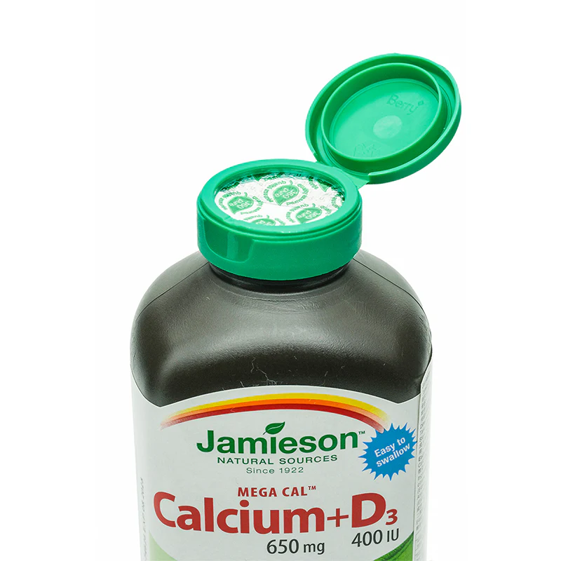 Jamieson Mega Cal Calcium 650Mg + Vitamin D3 400Iu 120 Capsules - Image 4