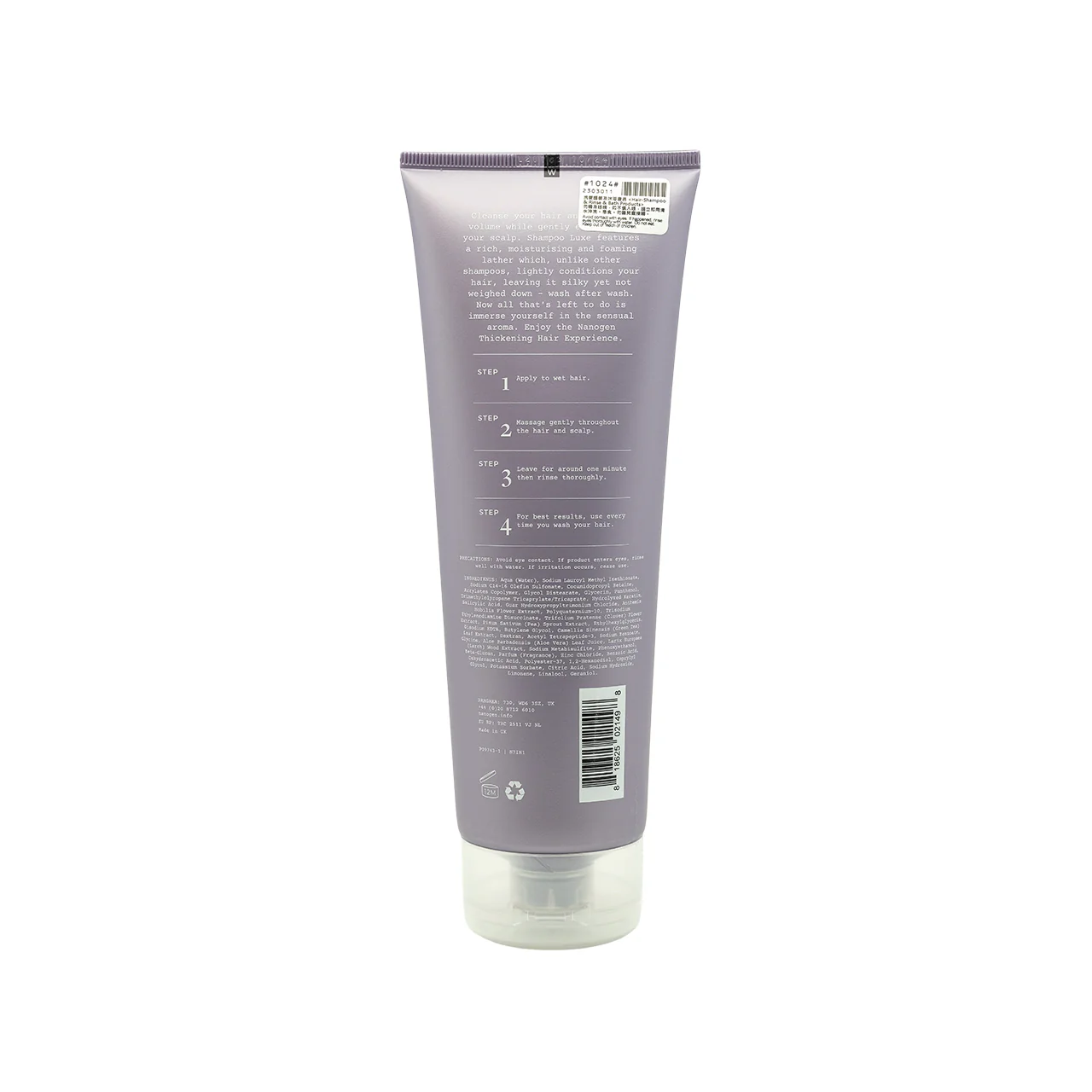 Nanogen Shampoo Luxe for Women 240ml - Image 2