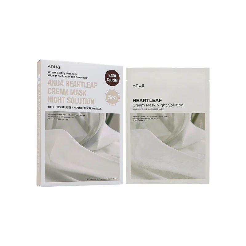 Anua Heartleaf Cream Mask Night Solution 5pcs