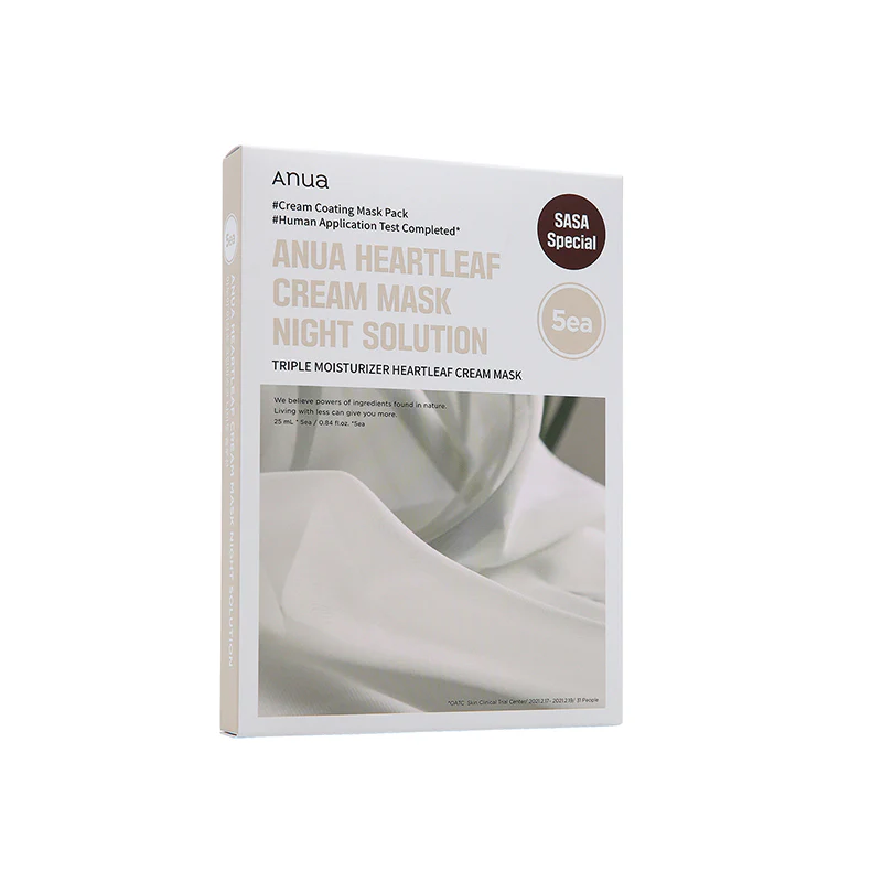 Anua Heartleaf Cream Mask Night Solution 5pcs - Image 2