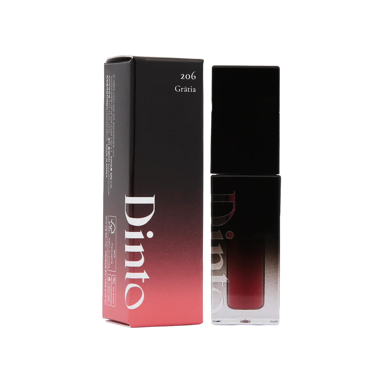 Dinto Vegan Glowy Lip Tint #206 Gratia 1pc