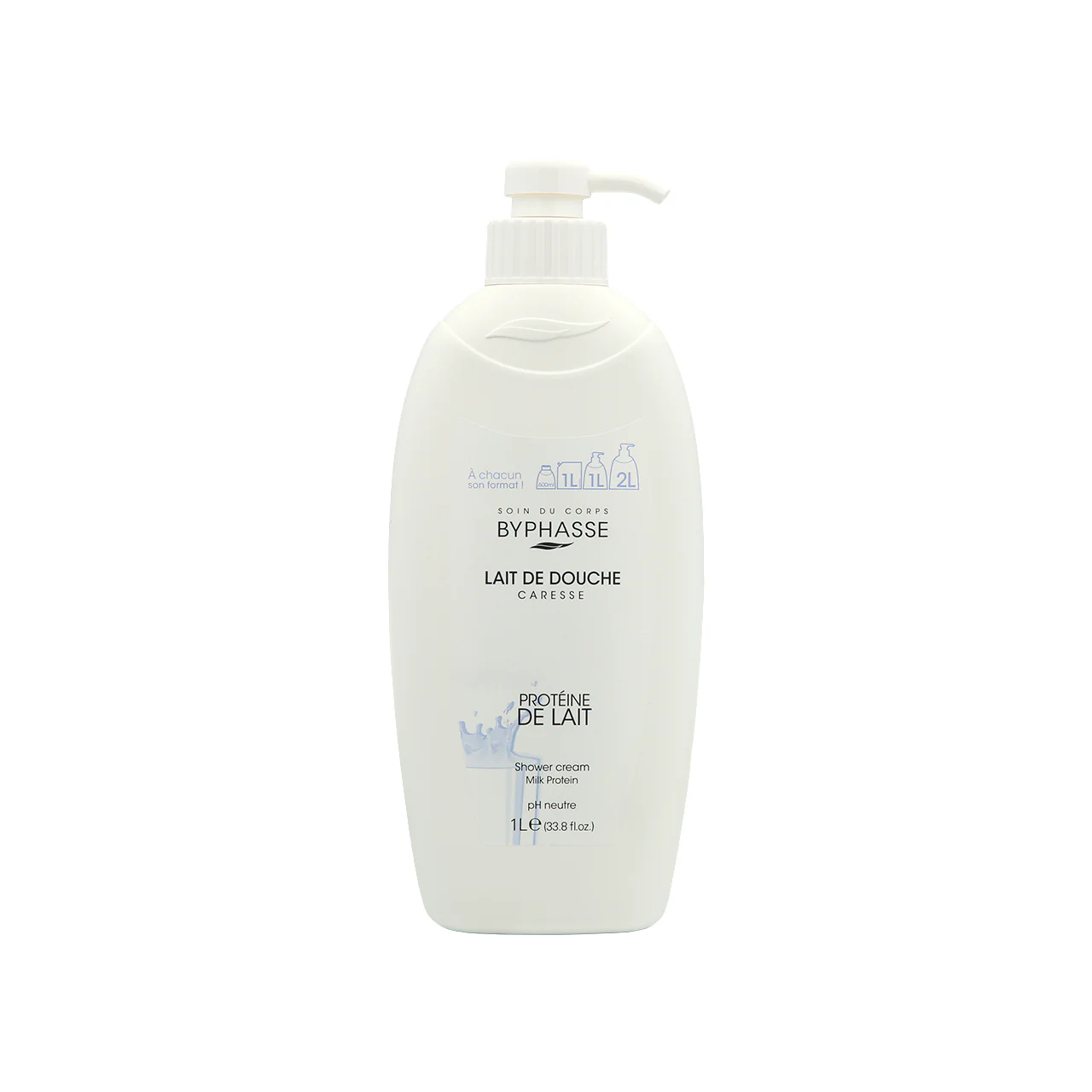 Byphasse Caresse Shower Cream  Milk Protein 1L