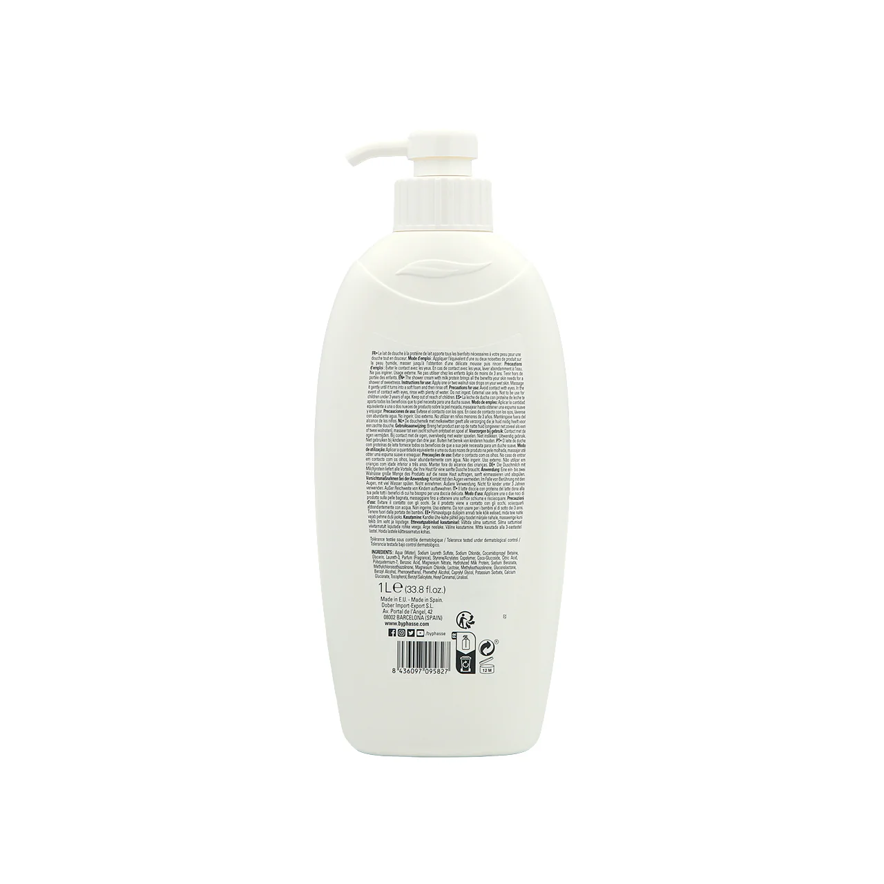 Byphasse Caresse Shower Cream  Milk Protein 1L - Image 2