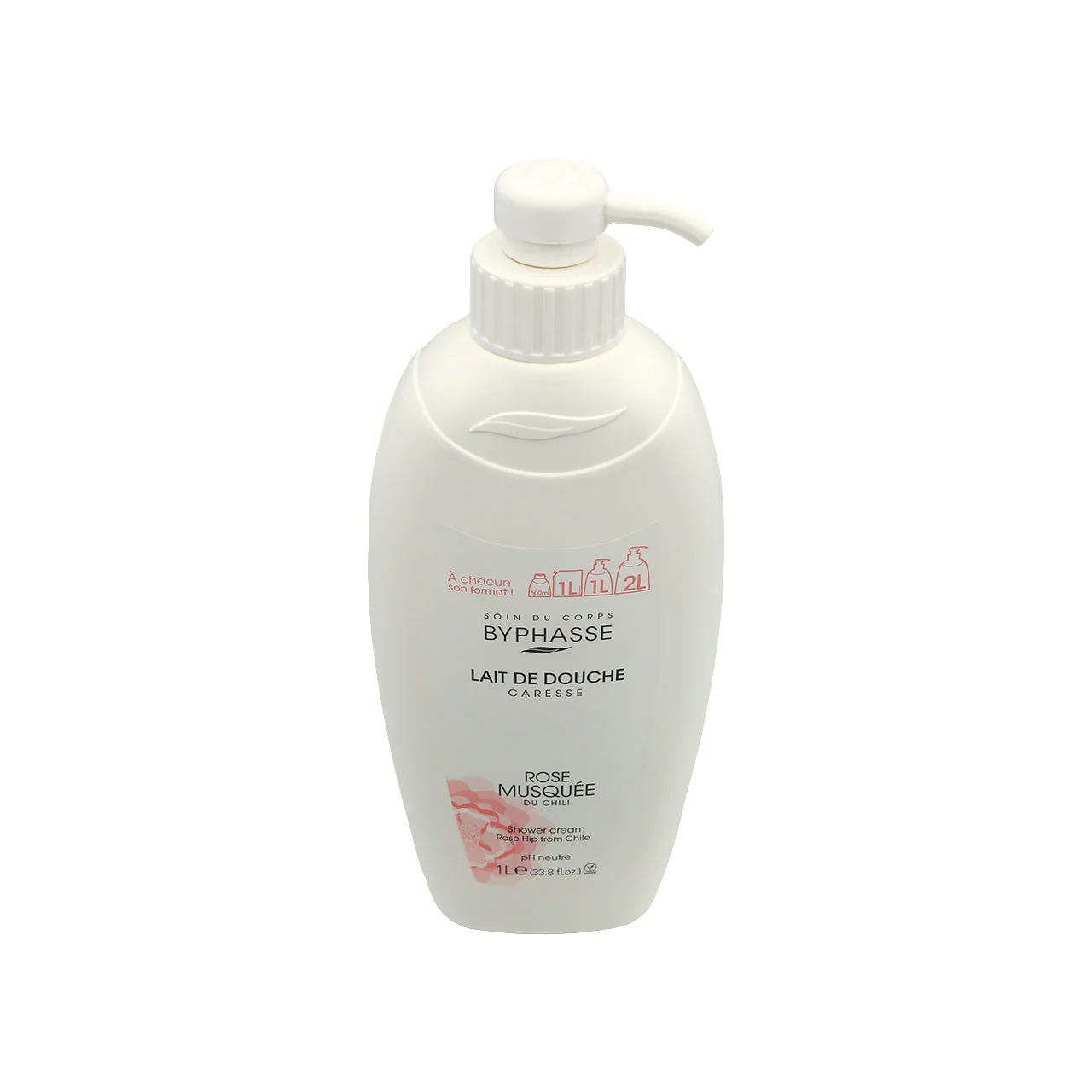Byphasse Caresse Shower Cream  Rosehip 1L - Image 3
