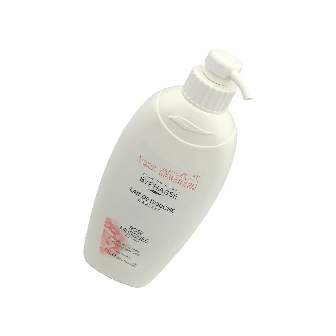 Byphasse Caresse Shower Cream  Rosehip 1L - Image 4