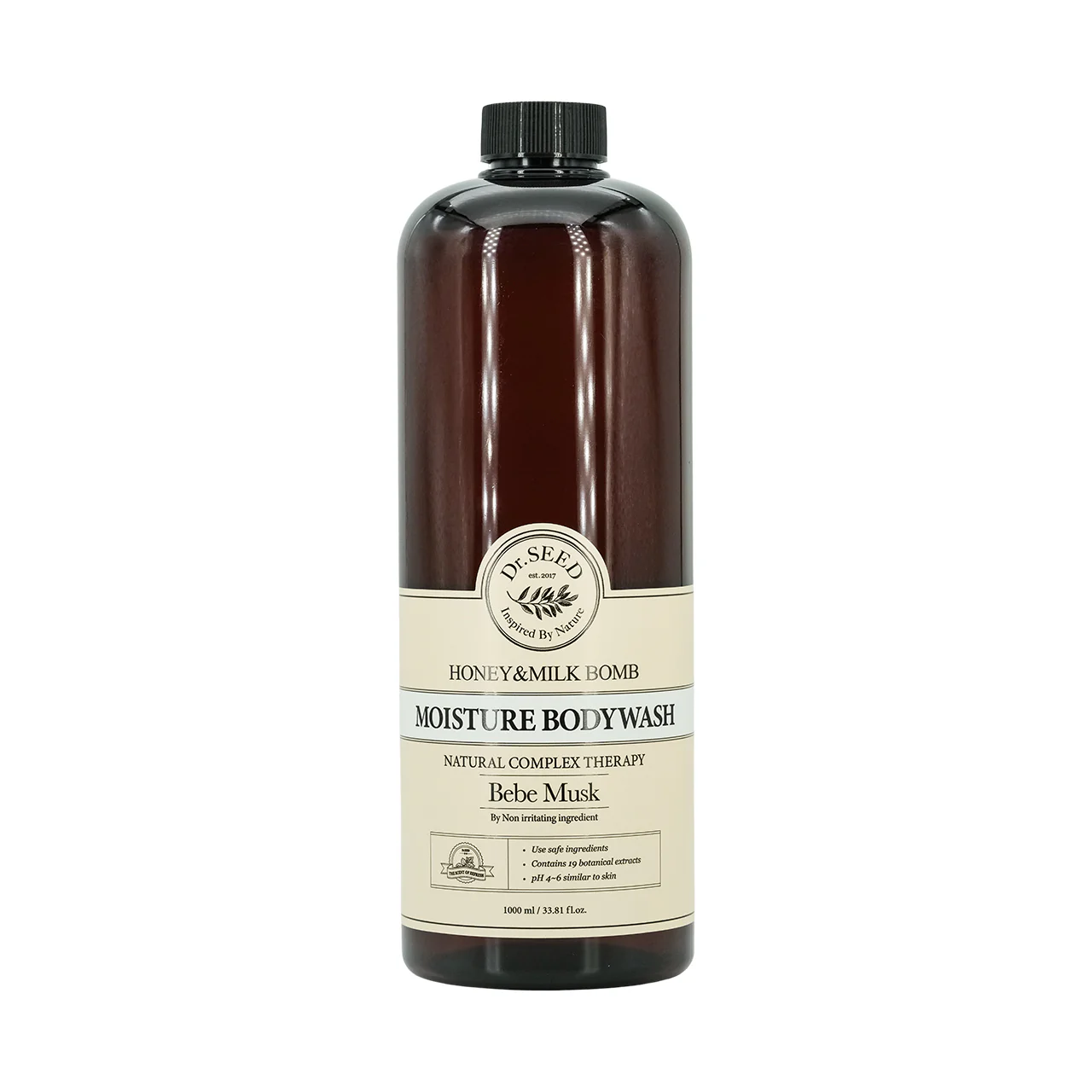 Dr.Seed Honey &Milk Bomb Moisture Body Wash Bebe Musk 1000ml - Image 2