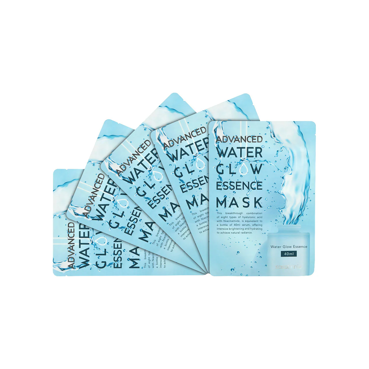 Sasatinnie Advanced Water Glow Essence Mask - 3rd 5pcs - Image 6