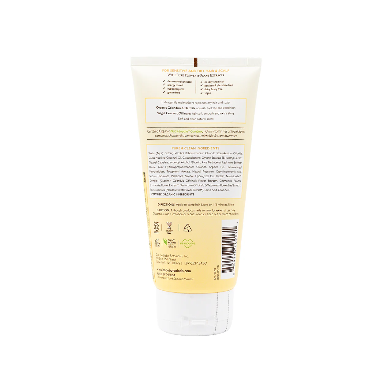 Babo Botanicals Oatmilk & Calendula Moisturizing Conditioner 180ml - Image 3