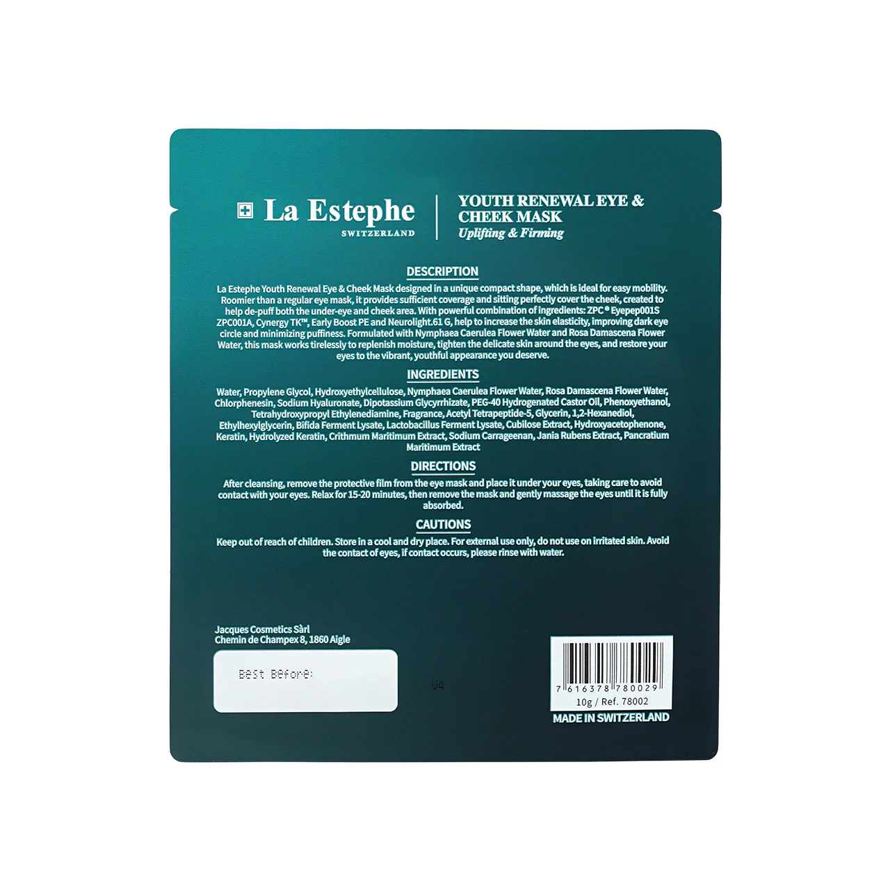 La Estephe Youth Renewal Eye & Cheek Mask 6pcs - Image 4