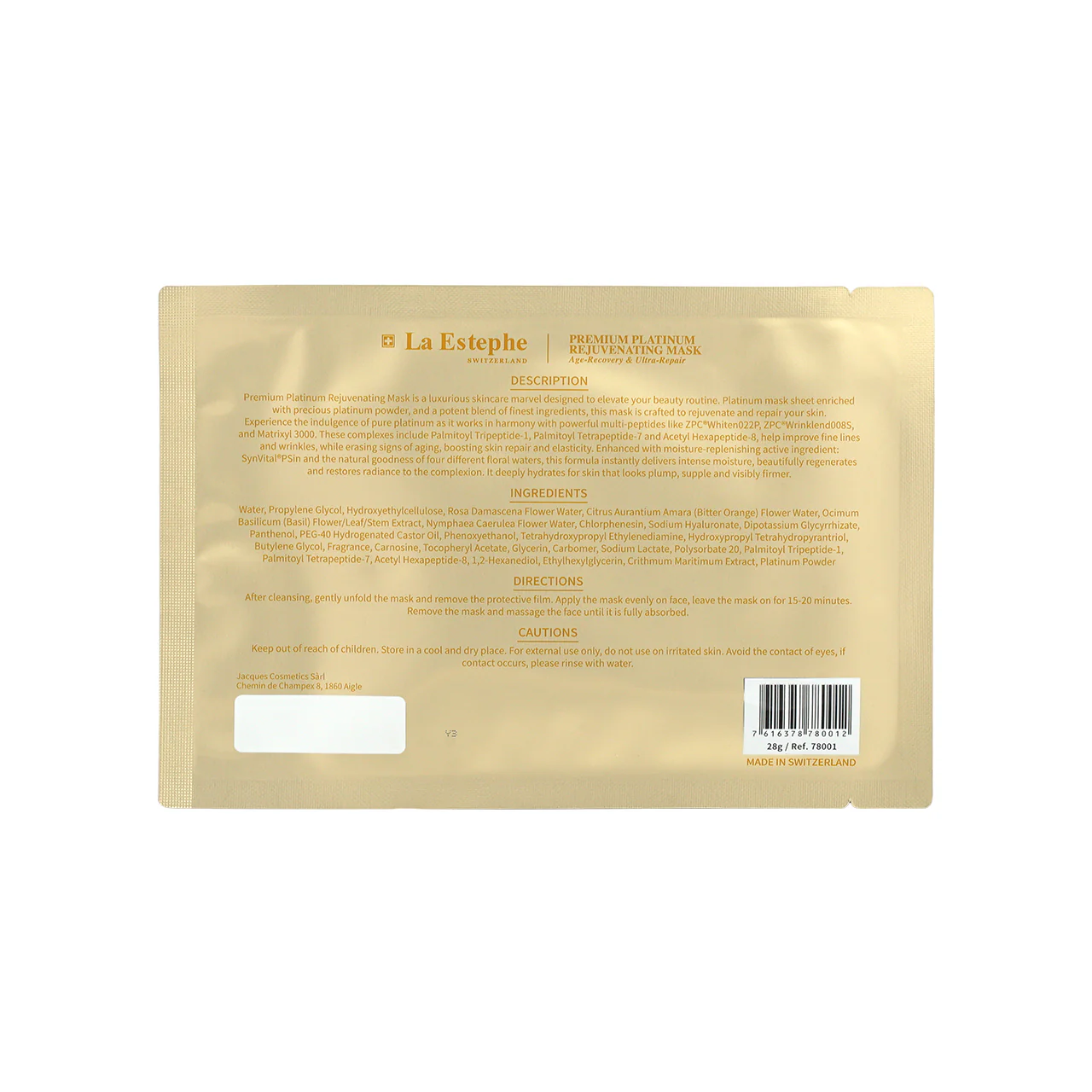 La Estephe Premium Platinum Rejuvenating Mask 5pcs - Image 4