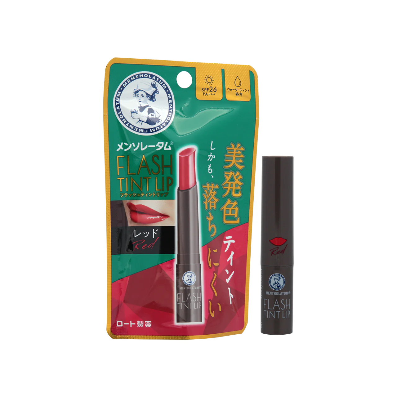 Mentholatum Flash Tint Lip Balm SPF 26 PA+++ #01 Red 2g