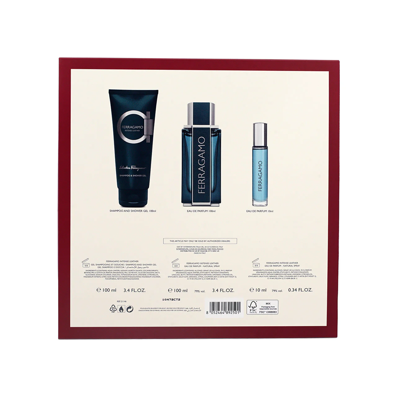 Salvatore Ferragamo Intense Leather Eau de Parfum Set 3pcs - Image 3