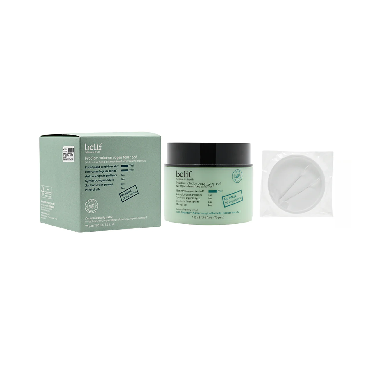 Belif Problem Solution Vegan Toner Pad 70pcs
