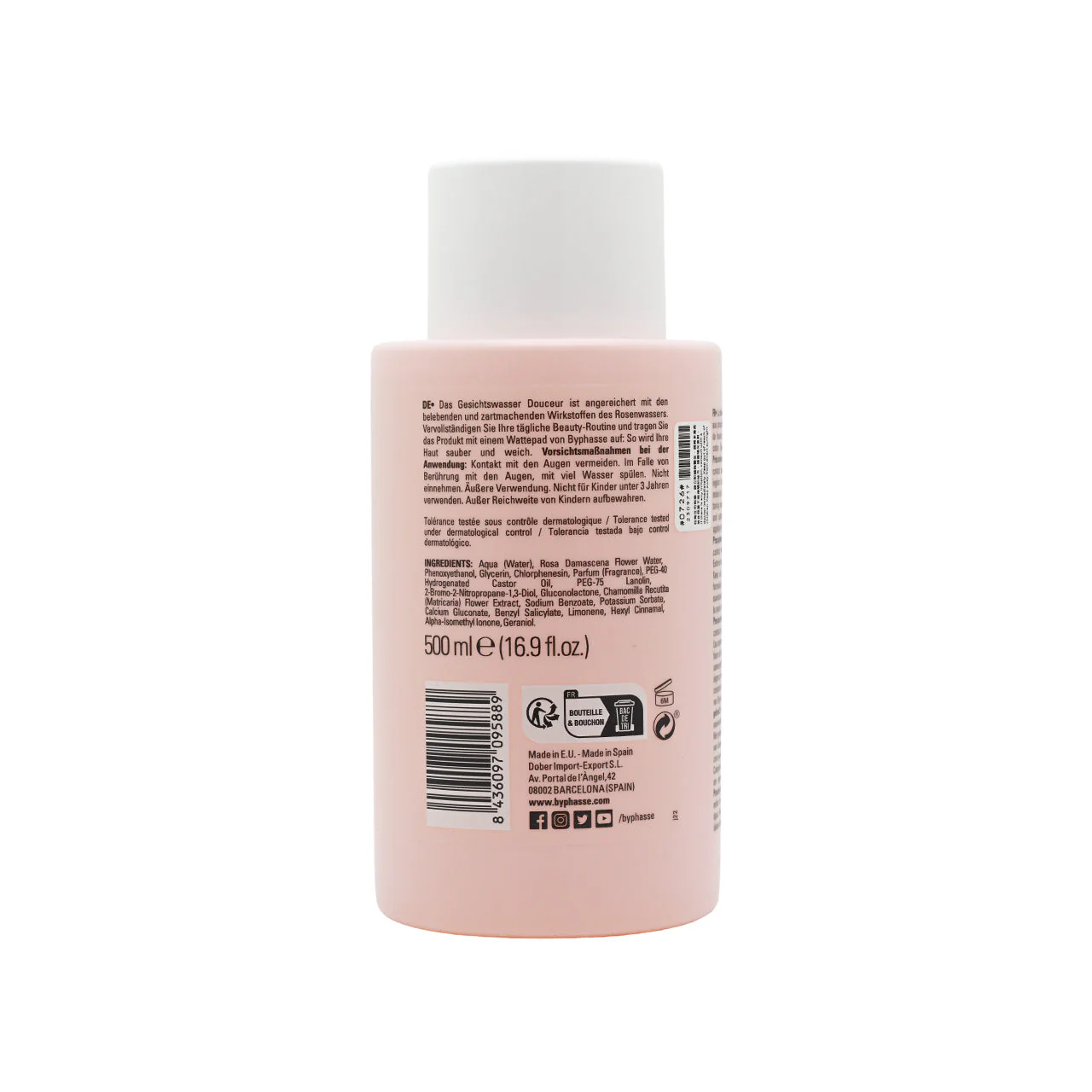 Byphasse Rose Water Toning Lotion 500ml - Image 2