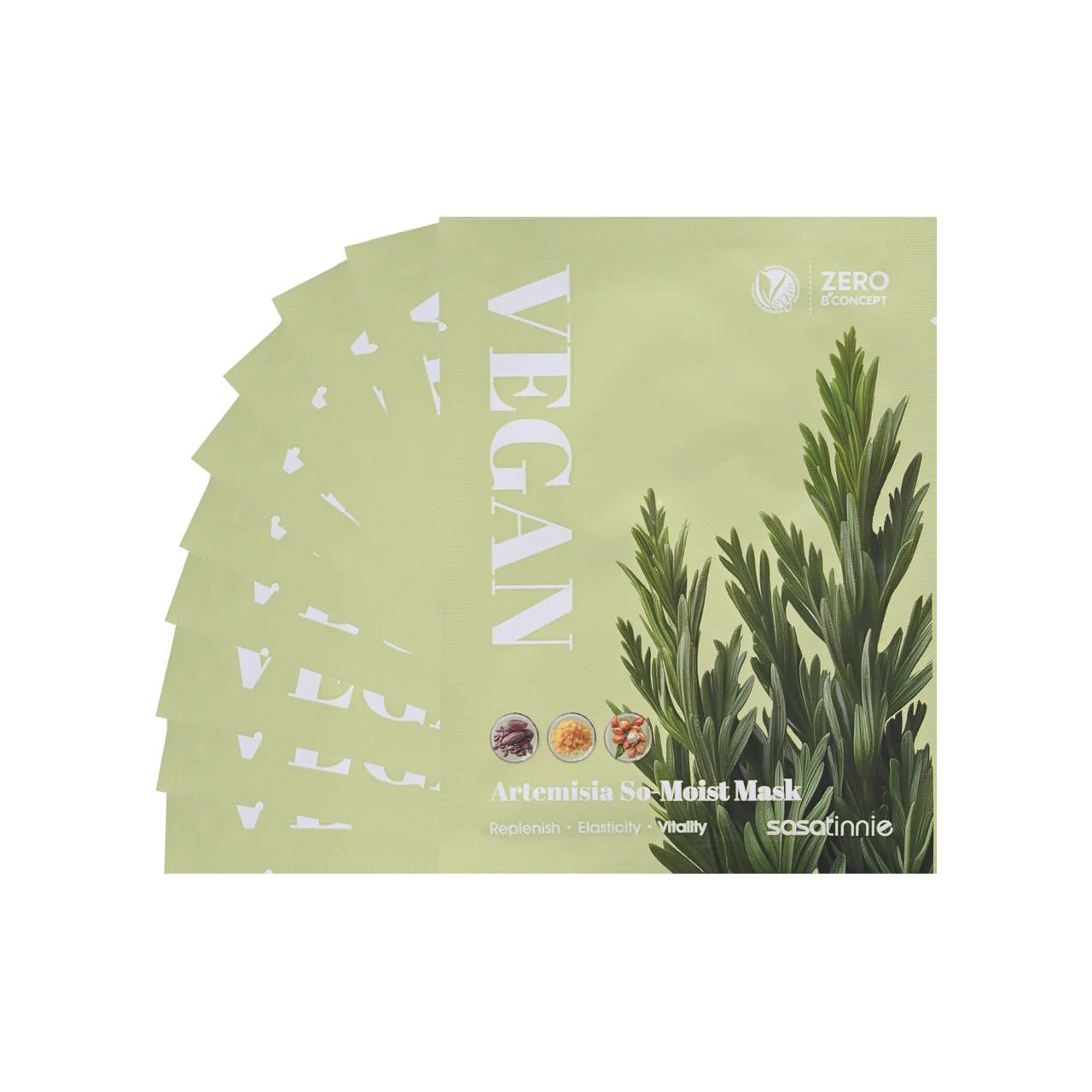Sasatinnie Artemisia So-Moist Mask 10pcs - Image 4