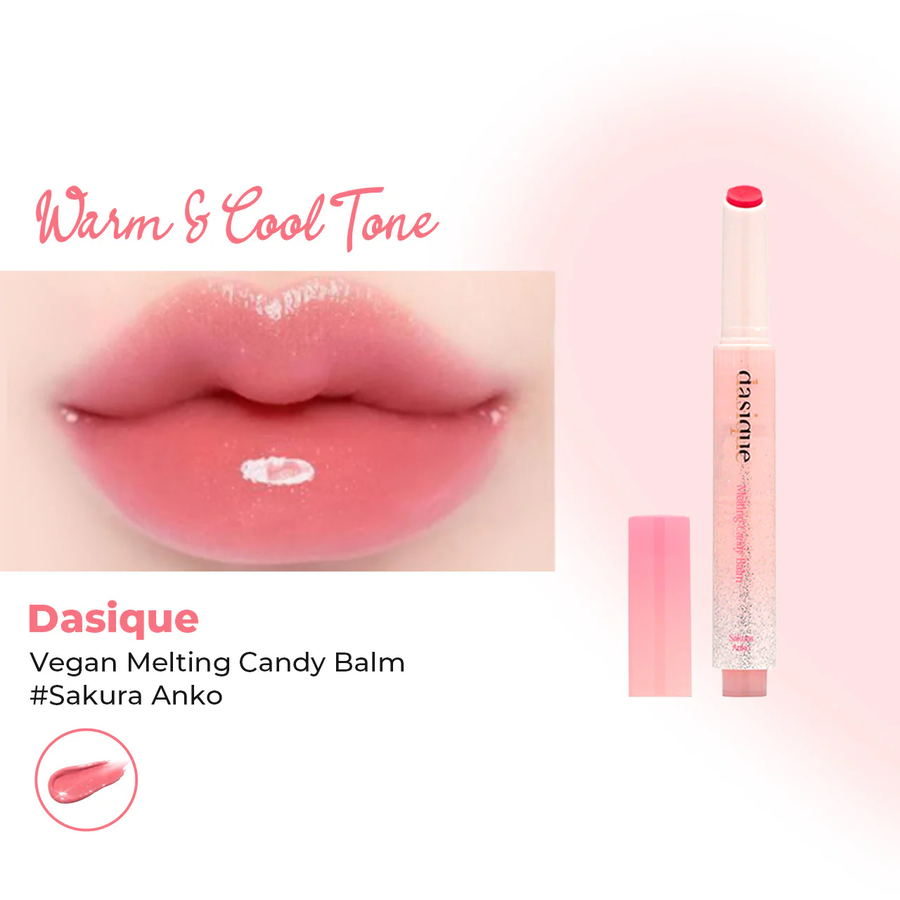 Dasique Vegan Melting Candy Balm #Sakura Anko 1.5g