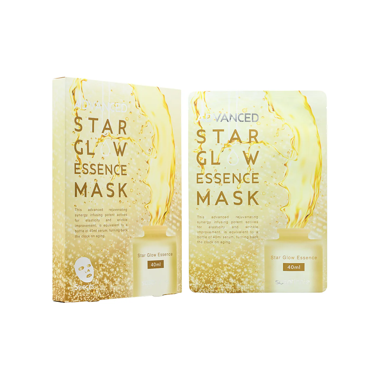Sasatinnie Advanced Star Glow Essence Mask 40ml×5pcs - Image 2