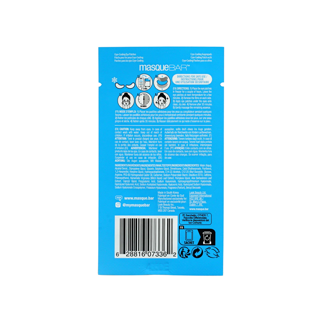 Masque Bar Cryo-cooling Eye Patches 5pairs - Image 4