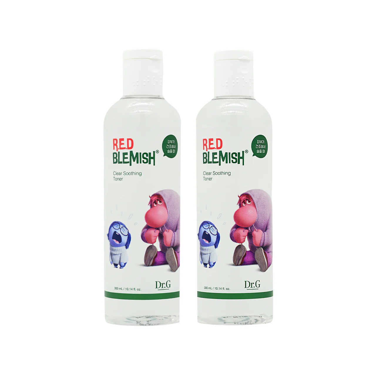 Dr.G Inside Out 2 R.E.D Blemish Clear Soothing Toner Set 300ml x 2pcs - Image 3