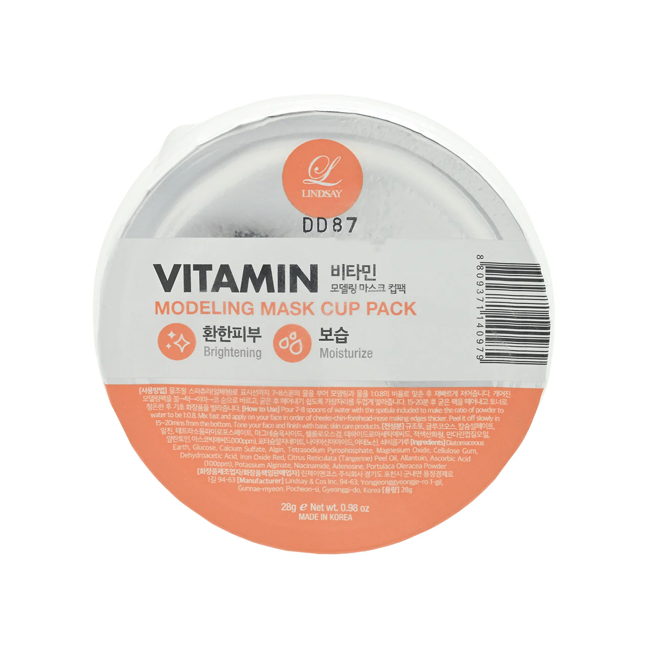 Lindsay Vitamin Modeling Mask Cup Pack 28g