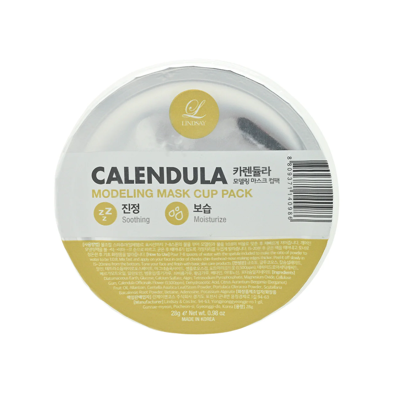 Lindsay Calendula Modeling Mask Cup Pack 28g