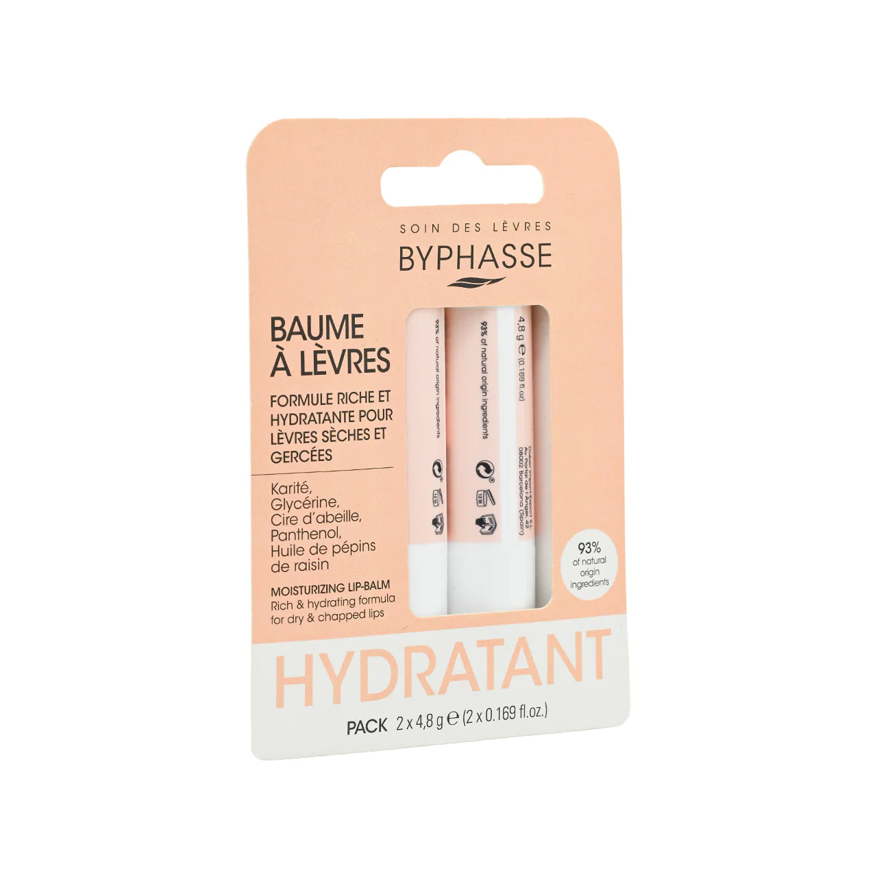 Byphasse Moisturizing Lip Balm 4.8g x 2pcs - Image 2